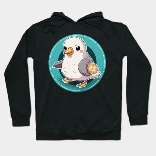 Cute Bird with Bitcoin Coin - Perfect for Crypto Lovers! Hoodie